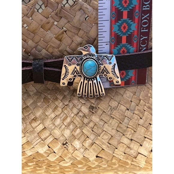 THUNDERBIRD BIRD  CONCHO SILVER HAIR WESTERN HAT BAND SOUTHWEST MENS WOMENS - Picture 4 of 6